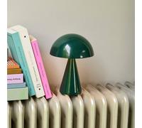 HÜBSCH LED rechargeable table lamp Mush, dark green, height 20 cm