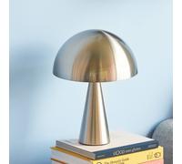 HÜBSCH Mush Mini table lamp, nickel-coloured, iron, E14