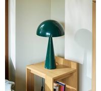 HÜBSCH Mush table lamp, dark green, metal, height 50 cm