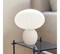 Hübsch table lamp Kumu, white, glass, E14, height 28 cm