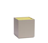 Hübsch Vault Side Table/Storage Box Gray/ Yellow