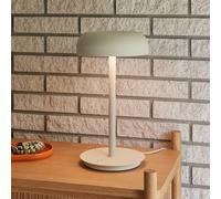 HÜBSCH Velo LED table lamp, sand beige, iron, polycarbonate