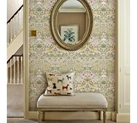 HueBurst William Morris Vintage Peel and Stick Wallpaper 17.7 x 800in Strawberry/Bird Botanical Self Adhesive Removable Waterproof Contact Paper for Living Room Bedroom Cabinets Drawers Decor