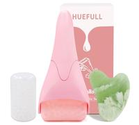 huefull Ice Roller for Face with 2 Rollers and Gua Sha Facial Tools, Face Roller for Self Care, Guasha Tool for Face, Puffiness Relief, Skin Care Gifts for Woman Men, Self Care Gifts