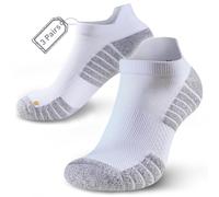 HUEGLO 3 Pairs Neuropathy Compression Socks For Women Men Neuro Ankle Trainer Running Sports Non slip Plantar Fasciitis Support Sock white xl