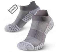 HUEGLO 3 Pairs Neuropathy Compression Socks For Women Men Neuro Ankle Trainer Running Sports Sock Non slip Plantar Fasciitis Support Socks Grey