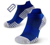 HUEGLO 3 Pairs Neuropathy Compression Socks For Women Men Neuro Ankle Trainer Running Sports Socks Non slip Plantar Fasciitis Support Blue