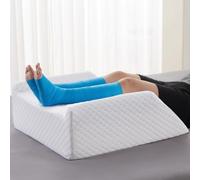 HUEIFY 8" Memory Foam Leg Pillow, Leg Elevation Pillow for Blood Circulation After Surgery, Knee Wedge Pillow for for Swelling, Back Pain, Foot Injury, Rest