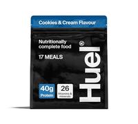 Huel Black Edition High Protein Complete Meal Replacement, 17 Meals, Cookies & Cream Flavour, 40g of Protein Per Serving, Ready Meals, Vegan Protein Powder, Gluten-Free, Non-GMO