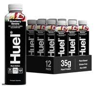 Huel Black Edition Ready-to-drink, 12 x 500ml Bottles, Protein Shakes, Strawberry Banana Flavour, High Protein Drink, 35g Protein Per Bottle, Rich in Vitamin D, Fatty Acids, Calcium, Ready Meals