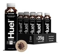 Huel Black Edition Ready-to-Drink Chocolate Flavour High Protein Drink 35g Protein Per Bottle Complete Nutrition Plant-Based 8x 500ml bottles