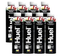 Huel Black Edition Ready-to-Drink | Strawberry Banana Flavour High Protein Drink | 35g Protein Per Bottle | Not Just A Meal Replacement Shake | Complete Nutrition (Pack of 8, Each 500ml)