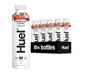 Huel Complete Meal -Strawberries & Cream 500ml (Pack of 8) | 27 Essential Vitamins and Minerals | No Artificial Sweeteners or Preservatives | Meal Replacement Shake | Travel-Friendly | Ready To Drink