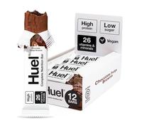 Huel Complete Nutrition Bar, 12 x 51g Bars, Chocolate Fudge Brownie, High Protein Bar, Plant-Based Protein Bars, Low Sugar, High Fibre, High-Protein Snack with Vegan Chocolate, Under 200 Calories