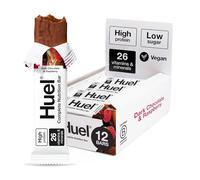 Huel Complete Nutrition Bar | Dark Chocolate Raspberry | High Protein Plant-based Protein Bars | Low Sugar | High Fibre | (12x 51g Bars)