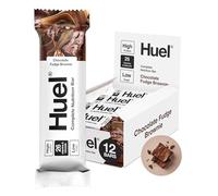 Huel Complete Nutrition Bar, 12 x 55g Bars, Chocolate Fudge Brownie, High Protein Bar, Plant-Based Protein Bars, Low Sugar, High Fibre, High-Protein Snack with Vegan Chocolate, Under 210 Calories
