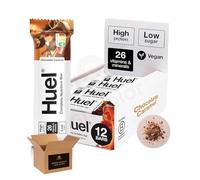 Huel Complete Nutrition Bar High Protein Plant Based Healthy Snack, Keto Bar, Low Sugar, High Fibre, Vegan Dark Chocolate Bar Flavours, Under 200 Calories | (Chocolate Caramel 55g - Pack 12)