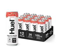 Huel Daily A-Z Vitamins Energy Drink, 12 x 330ml Cans, Watermelon Sparkling Multivitamin Energy Drink, Fizzy Drinks Made with Real Fruit, Rich in