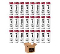 Huel Daily A-Z Vitamins Energy Drink, Variety Flavor Sparkling Multivitamin, No Sugar 26 Vitamins, 100mg Natural Caffeine, 925mg Electrolytes | Low Calorie Vegan (Pack 24, Cherry & Raspberry)