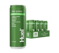 Huel Daily Greens Sparkling Drink, 12 x 330ml Cans, Apple, Cucumber & Mint Flavour, with Ashwagandha Root & Green Tea Extract, 41 Vitamins & Minerals, 3g Fibre, Only 25 Calories, Vegan