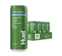 Huel Daily Greens Sparkling Drink, 12 x 330ml Cans, Blueberry, Lemon & Thyme Flavour, with Ashwagandha Root & Green Tea Extract, 41 Vitamins & Minerals, 3g Fibre, Only 25 Calories, Vegan
