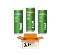 Huel Green Sparkling Superfood Drink Varitey Pack - 1xPeach & Hibiscus,1x Blueberry, Lemon & Thyme,1x Apple, Cucumber & Mint Flavour (3x330ml) - Low Calorie, Plant-Based Wellness & Immunity Support