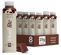 Huel Lite Ready to Drink, 8 x 500ml Bottles, 25g Chocolate Flavour Protein Shake, 190 Calories Meal Replacement Shake, Low Sugar, High Fibre, Vegan Protein Drinks with 26 Vitamins & Minerals