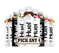 Huel Ready to Drink Meal | Pick Any 4 Flavours | Chocolate, Vanilla, Salted Caramel, Berry - 500ml Bottles - High Protein, Plant-Based, Gluten-Free, Complete Nutrition