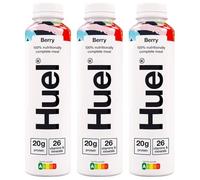 Hueldrink Ready To Drink Complete Meal Berry Flavour 500ml Pack of 3 Vegan Plant Based Meal Alternative Vitamin Minerals Protein Shake Dairy Free with Welari Thank You Card | (3pack) (1500ml)