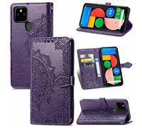 Hülle® 3D Relief Patterns Flip Wallet Case Compatible for Google Pixel 5a 5G (Pattern 3)