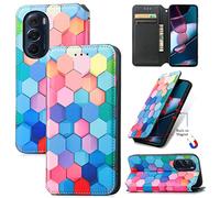 Hülle® 3D Relief Patterns Flip Wallet Case Compatible for Motorola Edge X30 (Pattern 6)