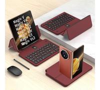 Hülle Case for Magic V2 Keyboard + Mouse + Adjustable Hinge Flip Folio + Stylus,Universal Book Cover Keyboard Kit for Honor Magic V2(3)