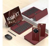 Hülle Case for Mate XT Keyboard + Mouse + Adjustable Hinge Flip Folio + Stylus,Universal Book Cover Keyboard Kit for Huawei Mate XT(3)