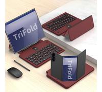 Hülle Case for Z TriFold Keyboard + Mouse + Adjustable Hinge Flip Folio + Stylus,Universal Book Cover Keyboard Kit for Samsung Galaxy Z TriFold(3)