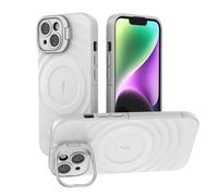 Hülle Für iPhone 16/16 Plus/16 Pro/16 Pro Max, Displayschutzfolie, Kameraschutz, Ständerschale, rutschfeste Und Stoßfeste Lederhülle,16pro max,White