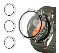 Hülle für Samsung Galaxy Watch 6 Schutzhülle 44mm,3 Stück Hartes PC Mattiertes Case Gehärteter Film für Samsung Galaxy Watch 6 Hülle 44mm Damen Herren,Galaxy Watch 6 Zubehör,Smartwatch 6 Schutzhülle