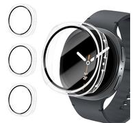 Hülle für Samsung Galaxy Watch 8 Schutzhülle 42mm,3 Stück Hartes PC Mattiertes Case Gehärteter Film für Samsung Galaxy Watch 8 Hülle 42mm Damen Herren,Galaxy Watch 8 Zubehör,Smartwatch 8 Schutzhülle