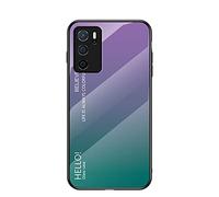 Hülle® Gradient Color Anti-Scratches Glass Case Compatible for Oppo A16/Oppo A53s 5G/Oppo A55 5G (8)