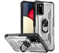 Hülle® Hard PC Case with Bracket Foldable,Anti Vibration & Anti Fall,Comfortable Grip Full Protection Shell Compatible for Samsung Galaxy A02s/Samsung Galaxy M02s(5)