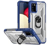 Hülle® Hard PC Case with Bracket Foldable,Anti Vibration & Anti Fall,Comfortable Grip Full Protection Shell Compatible for Samsung Galaxy A02s/Samsung Galaxy M02s(2)