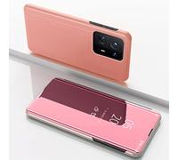 Hülle® Mirror Plating Clear View Stand Function Flip Case Compatible for Xiaomi Mix 4 (Rose Gold)