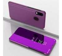 Hülle® Plating Flip Mirror Case for Huawei Honor 8A Pro (Glamour Purple)