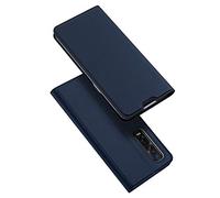 Hülle® PU TPU Flip Case with Card Slot and Stand Function Compatible for Motorola Moto E6s 2020(Dark Blue)