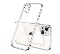Hülle® Transparent Plating Case Ultra Thin,Anti Collision,Comfortable Grip Full Protection Shell Compatible for Apple iPhone 13 mini (3)