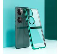 Hülle® Transparent Plating Case Ultra Thin,Anti Collision,Comfortable Grip Full Protection Shell Compatible for Huawei P50 Pocket (1)