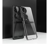 Hülle® Transparent Plating Case Ultra Thin,Anti Collision,Comfortable Grip Full Protection Shell Compatible for Huawei P50 Pocket (2)