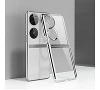 Hülle® Transparent Plating Case Ultra Thin,Anti Collision,Comfortable Grip Full Protection Shell Compatible for Huawei P50 Pocket (3)