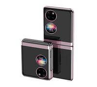 Hülle® Transparent Plating Case Ultra Thin,Anti Collision,Comfortable Grip Full Protection Shell Compatible for Huawei P50 Pocket (1)