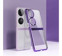 Hülle® Transparent Plating Case Ultra Thin,Anti Collision,Comfortable Grip Full Protection Shell Compatible for Huawei P50 Pocket (5)