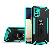 Hülle® Ultra Hard Case Anti Shock Anti Falling with Magnetic Metal Plate and Adjustable Ring Kickstand Compatible for Samsung Galaxy A71(Green)